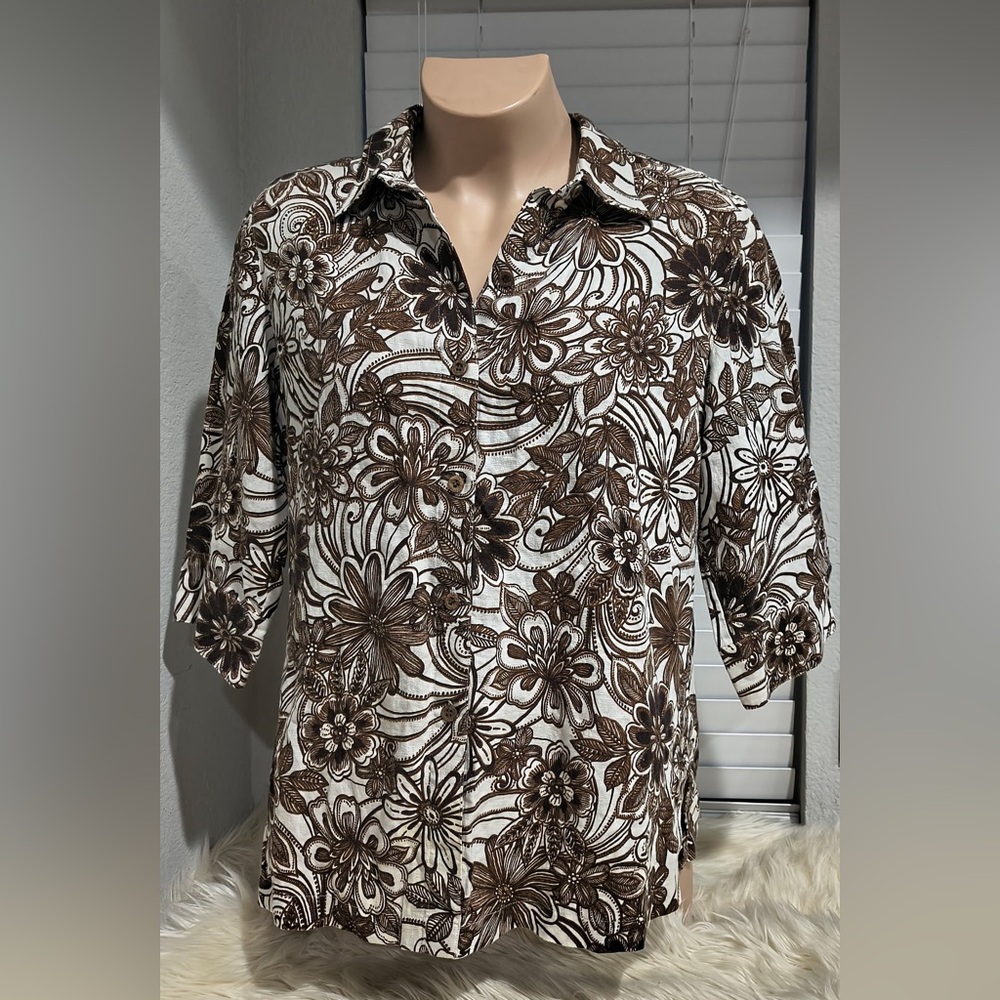 Chico’s 3 Women’s XL/1X  Linen Top